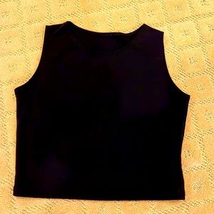 Black going-out top size M. A little cropped.